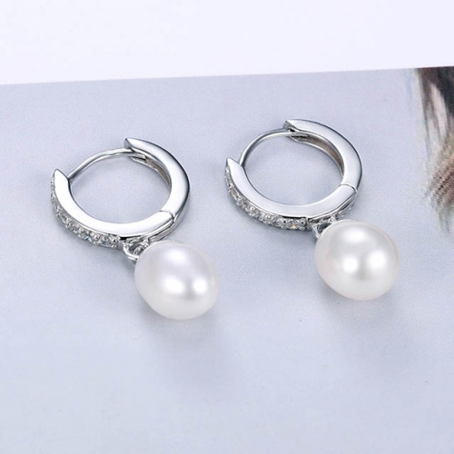 BC Jewelry Wholesale 925 Silver Earrings Natural Pearl Fashion Earrings NO.#925J9E2927