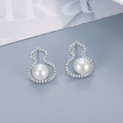 BC Jewelry Wholesale 925 Silver Earrings Natural Pearl Fashion Earrings NO.#925J9E2930