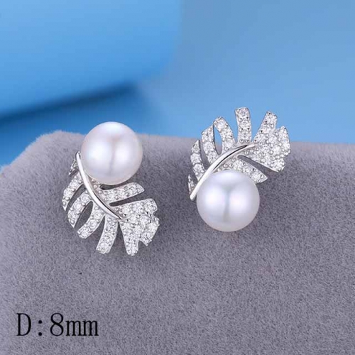 BC Jewelry Wholesale 925 Silver Earrings Natural Pearl Fashion Earrings NO.#925J9E2948