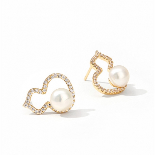 BC Jewelry Wholesale 925 Silver Earrings Natural Pearl Fashion Earrings NO.#925J9EA2930