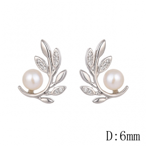 BC Jewelry Wholesale 925 Silver Earrings Natural Pearl Fashion Earrings NO.#925J9E2970