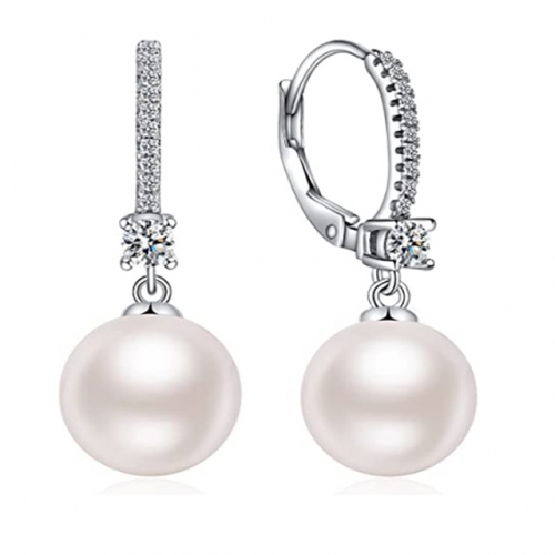 BC Jewelry Wholesale 925 Silver Earrings Natural Pearl Fashion Earrings NO.#925J9E2935