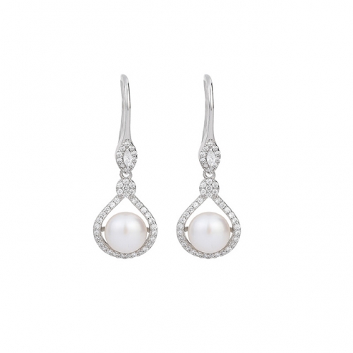 BC Jewelry Wholesale 925 Silver Earrings Natural Pearl Fashion Earrings NO.#925J9E2978