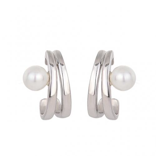 BC Jewelry Wholesale 925 Silver Earrings Natural Pearl Fashion Earrings NO.#925J9EA2967