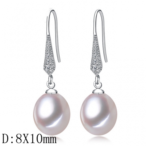 BC Jewelry Wholesale 925 Silver Earrings Natural Pearl Fashion Earrings NO.#925J9EA2090