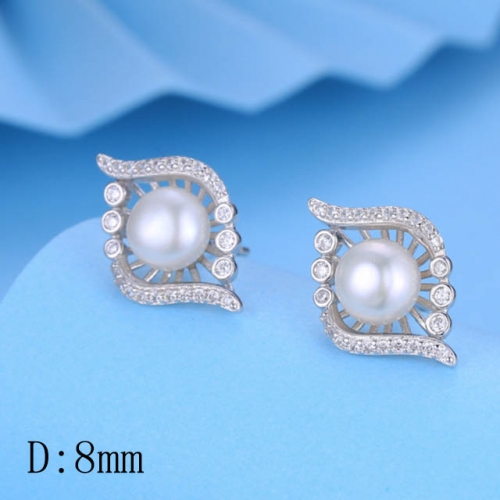 BC Jewelry Wholesale 925 Silver Earrings Natural Pearl Fashion Earrings NO.#925J9E2951