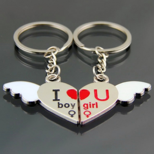 BC Wholesale Keychain Zinc Alloy Lover Couple Keychain NO.#YJ005K189