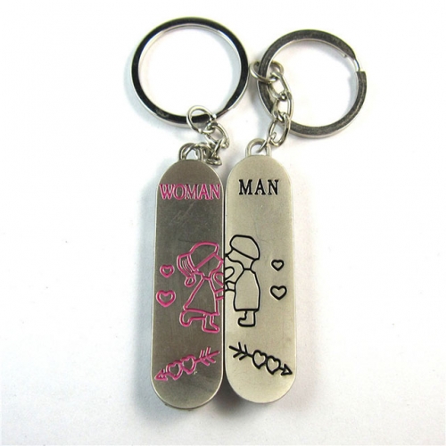 BC Wholesale Keychain Zinc Alloy Lover Couple Keychain NO.#YJ005K633