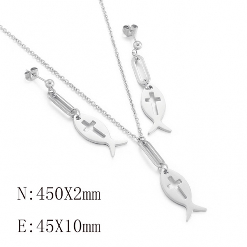 BC Wholesale Jewelry Sets 316L Stainless Steel Jewelry Earrings Pendants Sets NO.#SJ113S143277