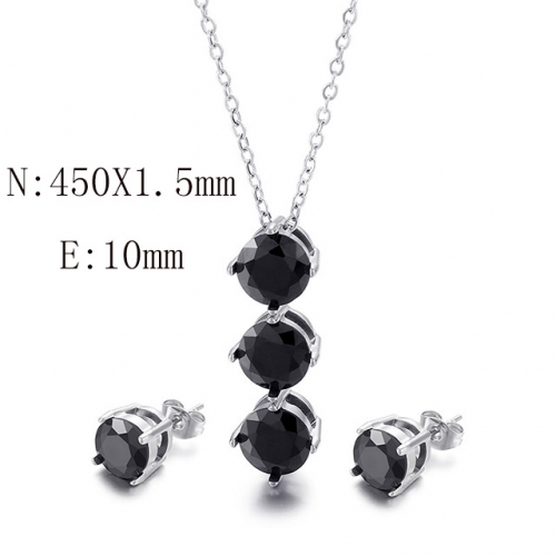 BC Wholesale Jewelry Sets 316L Stainless Steel Jewelry Earrings Pendants Sets NO.#SJ113S194155