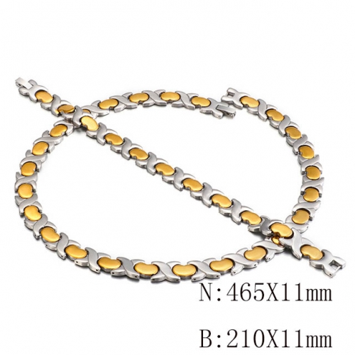 Wholesale Jewelry Sets Stainless Steel 316L Necklace & Bracelet Set NO.#SJ113S103530
