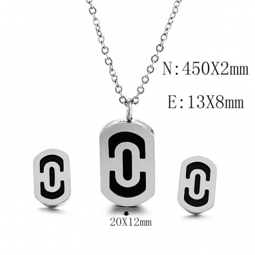 BC Wholesale Jewelry Sets 316L Stainless Steel Jewelry Earrings Pendants Sets NO.#SJ113S118171