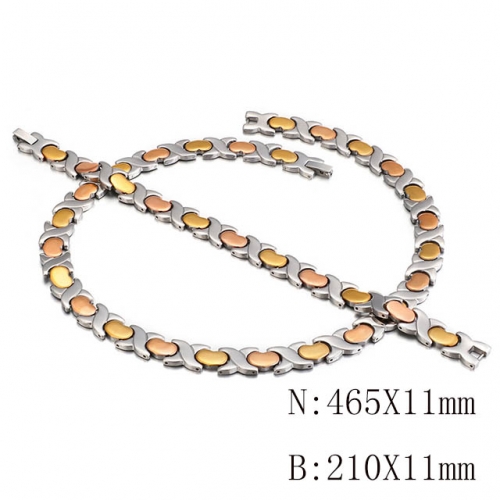 Wholesale Jewelry Sets Stainless Steel 316L Necklace & Bracelet Set NO.#SJ113S103531
