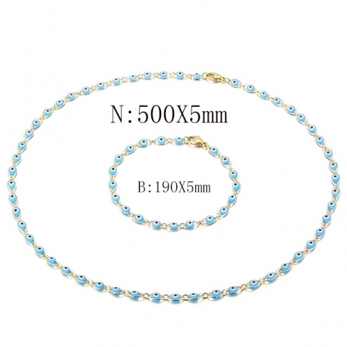 Wholesale Jewelry Sets Stainless Steel 316L Necklace & Bracelet Set NO.#SJ113S188286