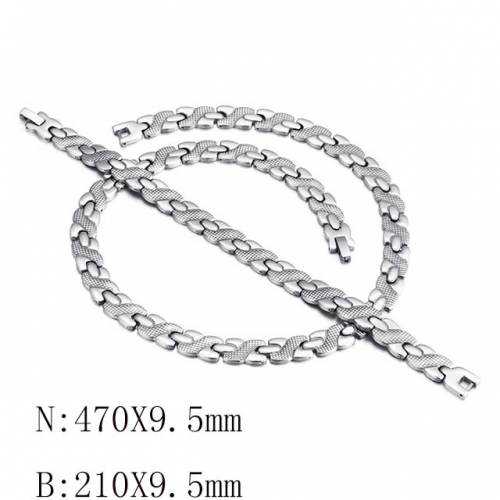 Wholesale Jewelry Sets Stainless Steel 316L Necklace & Bracelet Set NO.#SJ113S103517
