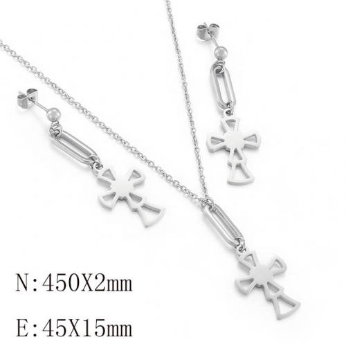 BC Wholesale Jewelry Sets 316L Stainless Steel Jewelry Earrings Pendants Sets NO.#SJ113S143287