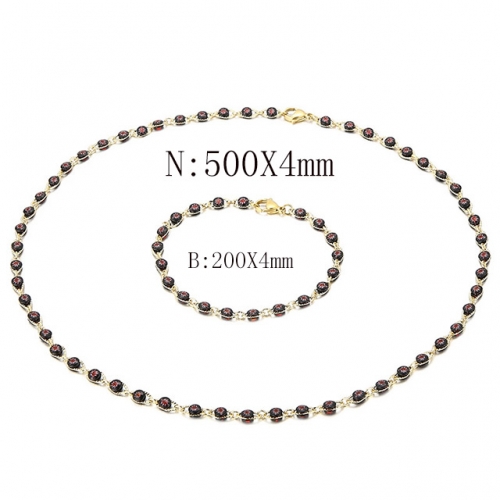 Wholesale Jewelry Sets Stainless Steel 316L Necklace & Bracelet Set NO.#SJ113S190882