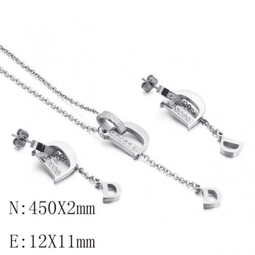 BC Wholesale Jewelry Sets 316L Stainless Steel Jewelry Earrings Pendants Sets NO.#SJ113S116405