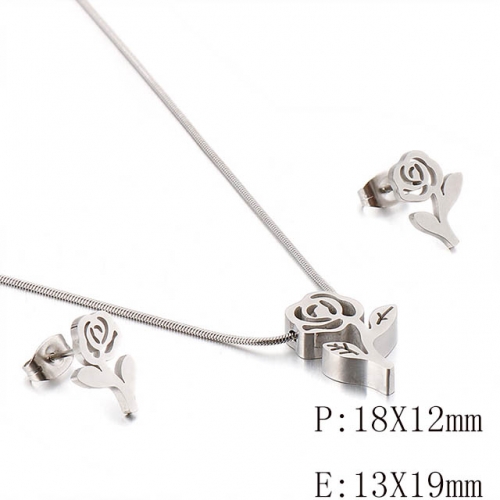 BC Wholesale Jewelry Sets 316L Stainless Steel Jewelry Earrings Pendants Sets NO.#SJ113S128379