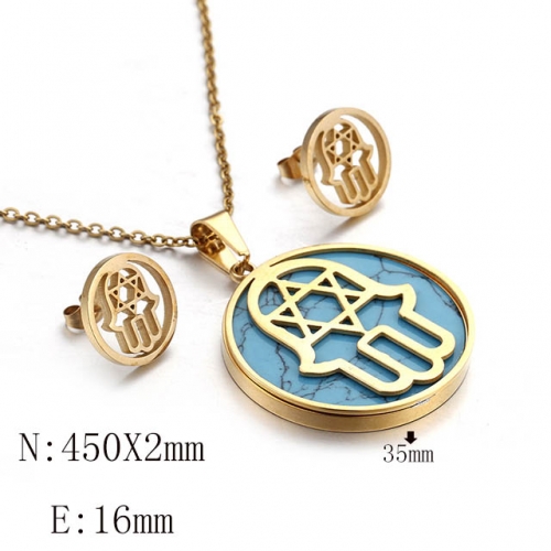 BC Wholesale Jewelry Sets 316L Stainless Steel Jewelry Earrings Pendants Sets NO.#SJ113S63713
