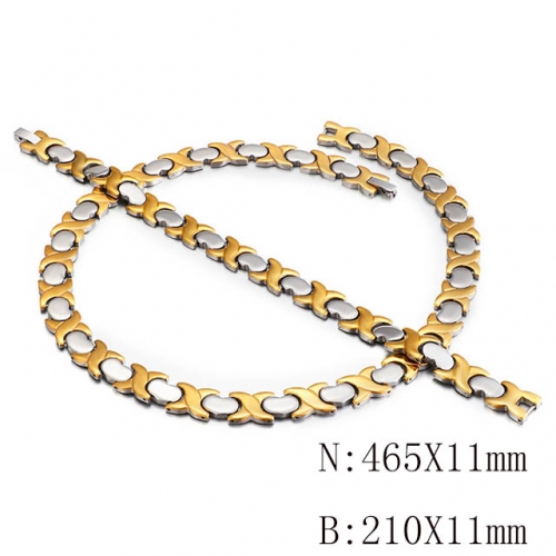 Wholesale Jewelry Sets Stainless Steel 316L Necklace & Bracelet Set NO.#SJ113S103529