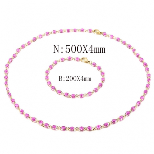 Wholesale Jewelry Sets Stainless Steel 316L Necklace & Bracelet Set NO.#SJ113S190896