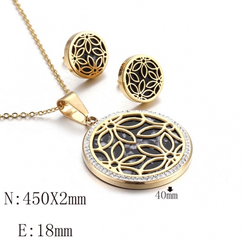 BC Wholesale Jewelry Sets 316L Stainless Steel Jewelry Earrings Pendants Sets NO.#SJ113S51323