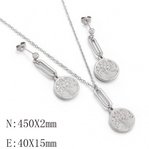BC Wholesale Jewelry Sets 316L Stainless Steel Jewelry Earrings Pendants Sets NO.#SJ113S143299