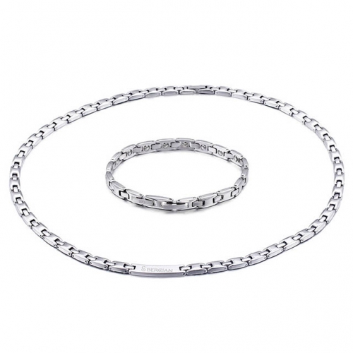 Wholesale Jewelry Sets Stainless Steel 316L Necklace & Bracelet Set NO.#SJ113SS338495