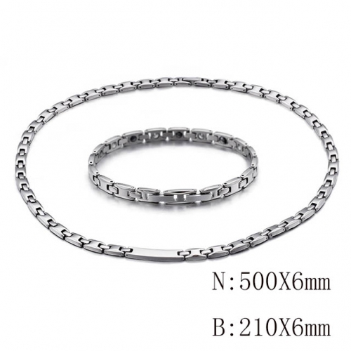 Wholesale Jewelry Sets Stainless Steel 316L Necklace & Bracelet Set NO.#SJ113S98897