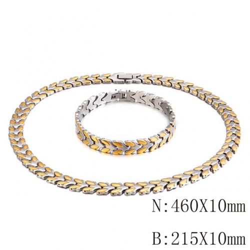 Wholesale Jewelry Sets Stainless Steel 316L Necklace & Bracelet Set NO.#SJ113S103522