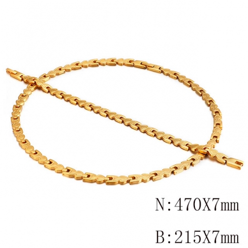Wholesale Jewelry Sets Stainless Steel 316L Necklace & Bracelet Set NO.#SJ113S103474