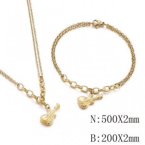 Wholesale Jewelry Sets Stainless Steel 316L Necklace & Bracelet Set NO.#SJ113S143167