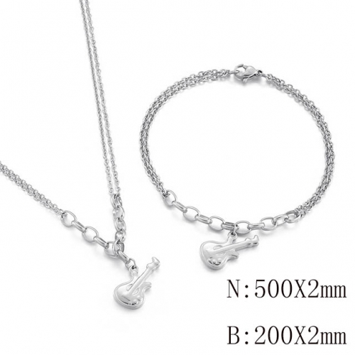 Wholesale Jewelry Sets Stainless Steel 316L Necklace & Bracelet Set NO.#SJ113S143166