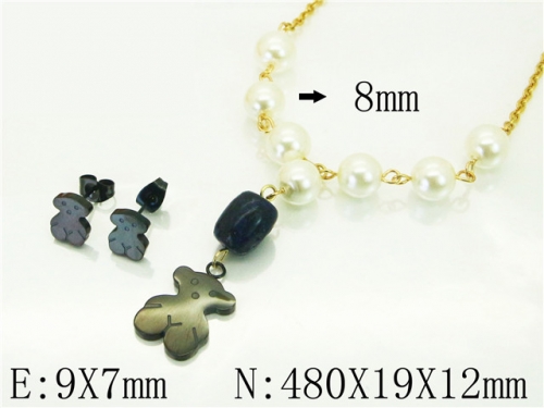 BC Wholesale Fashion Jewelry Sets Stainless Steel 316L Jewelry Sets NO.#BC21S0376IHR