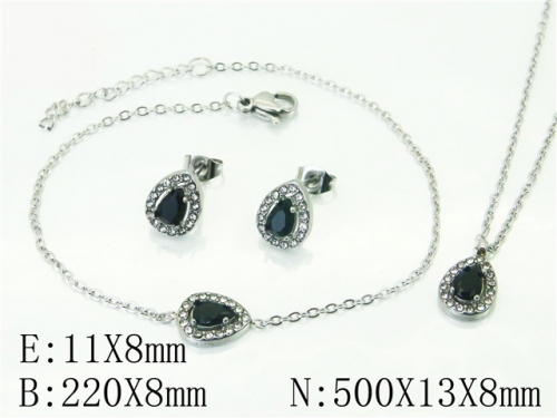 BC Wholesale Fashion Jewelry Sets Stainless Steel 316L Jewelry Sets NO.#BC59S2355HKS
