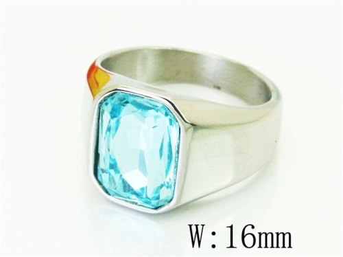 BC Wholesale Big CZ Rings Jewelry Stainless Steel 316L Rings NO.#BC17R0734HIE