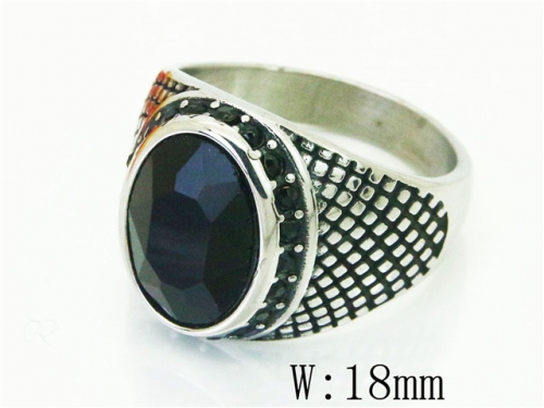 BC Wholesale Big CZ Rings Jewelry Stainless Steel 316L Rings NO.#BC17R0596HID