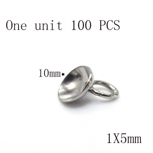 Wholesale DIY Jewelry Stainless Steel 316L Bead Caps or Pendant Caps Fittings NO.#SJ137A0848