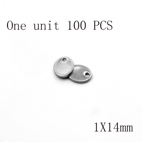 Wholesale DIY Jewelry Stainless Steel 316L Round Piece Fitting NO.#SJ137AS0866