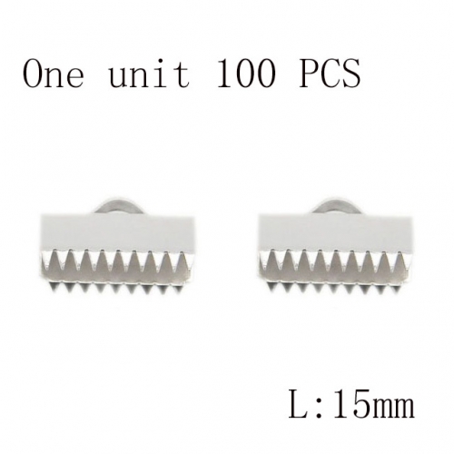 Wholesale DIY Jewelry Stainless Steel 316L Crimps and Cord Ends Fittings NO.#SJ137A1500