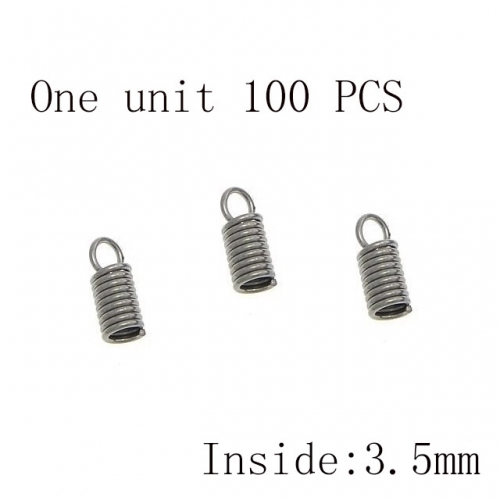 Wholesale DIY Jewelry Stainless Steel 316L Crimps and Cord Ends Fittings NO.#SJ137A0034