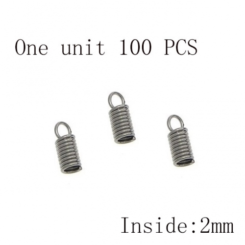 Wholesale DIY Jewelry Stainless Steel 316L Crimps and Cord Ends Fittings NO.#SJ137A0031