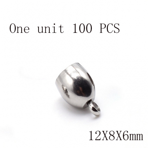 Wholesale DIY Jewelry Stainless Steel 316L Crimps and Cord Ends Fittings NO.#SJ137A1286