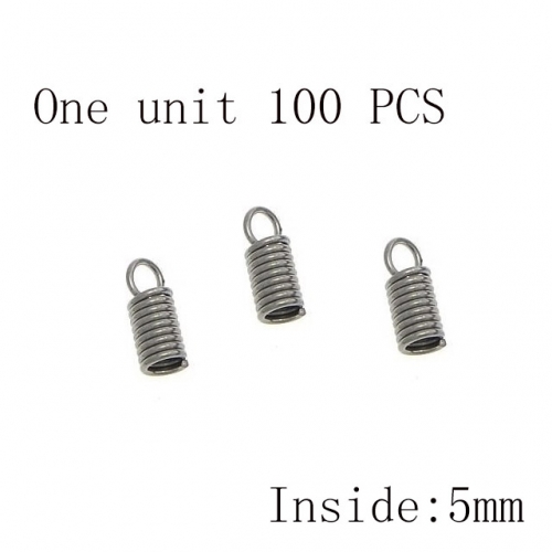 Wholesale DIY Jewelry Stainless Steel 316L Crimps and Cord Ends Fittings NO.#SJ137A0036