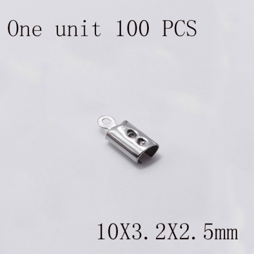 Wholesale DIY Jewelry Stainless Steel 316L Crimps and Cord Ends Fittings NO.#SJ137AS1032