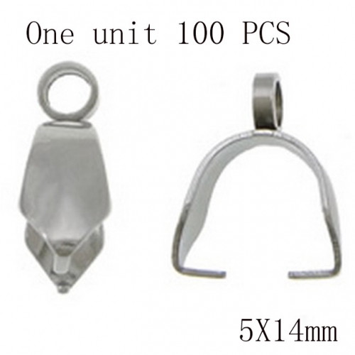 Wholesale DIY Jewelry Stainless Steel 316L Pendant Bails Fittings NO.#SJ137AS5140