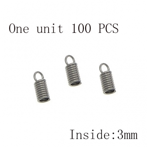 Wholesale DIY Jewelry Stainless Steel 316L Crimps and Cord Ends Fittings NO.#SJ137A0033