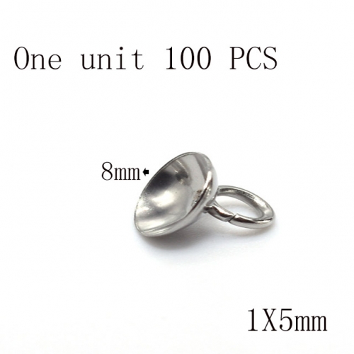 Wholesale DIY Jewelry Stainless Steel 316L Bead Caps or Pendant Caps Fittings NO.#SJ137A0847