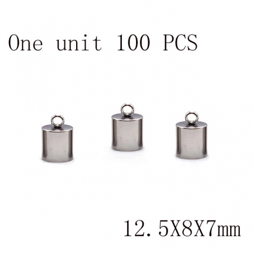 Wholesale DIY Jewelry Stainless Steel 316L Crimps and Cord Ends Fittings NO.#SJ137A1258